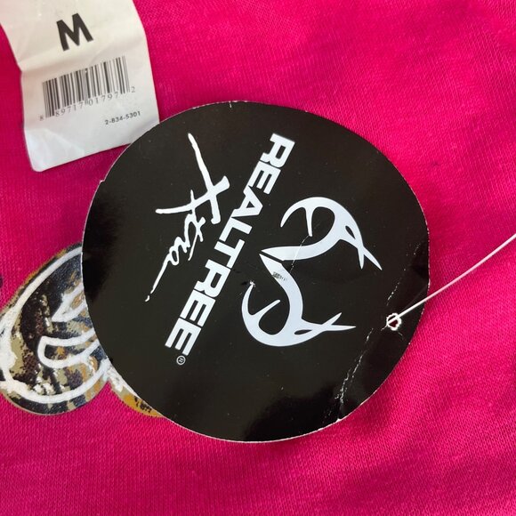 Realtree Graphic Tshirt Womens Medium Pink New Hunting Summer - Picture 8 of 9